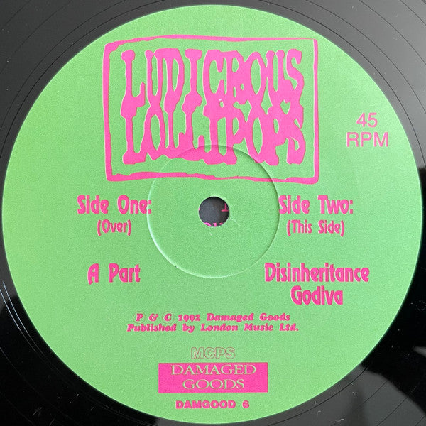 Ludicrous Lollipops : A Part (12")