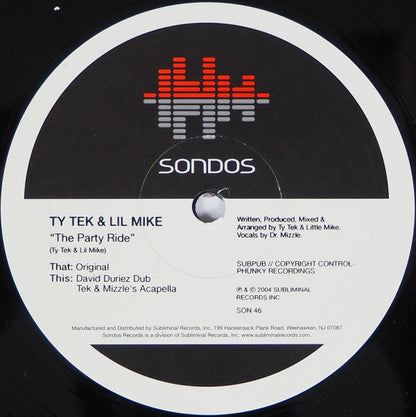 Ty Tek & Lil Mike* : Party Ride (12")