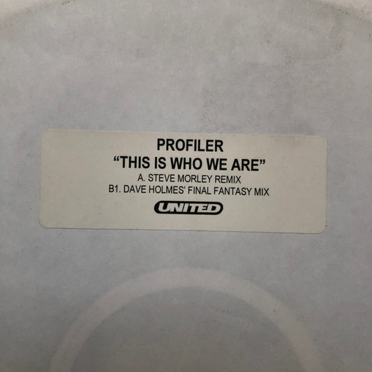 Profiler : This Is Who We Are (12", Advance, Promo)