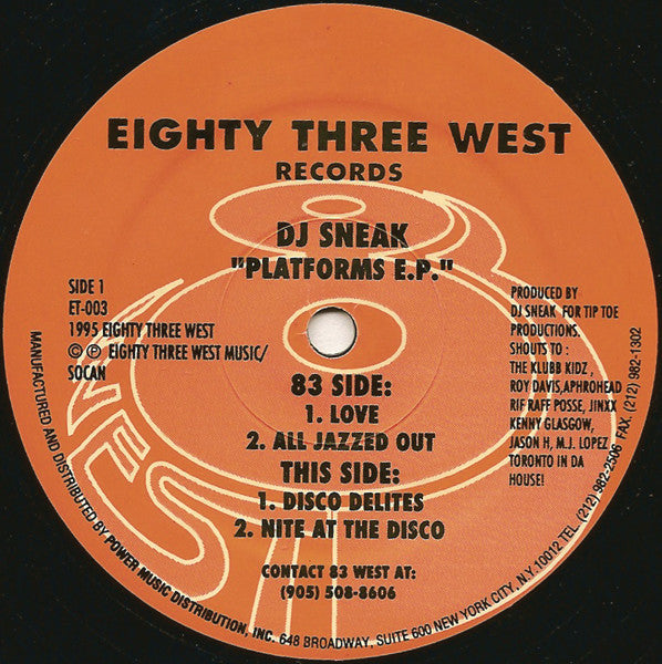DJ Sneak : Platforms E.P. (12", EP)