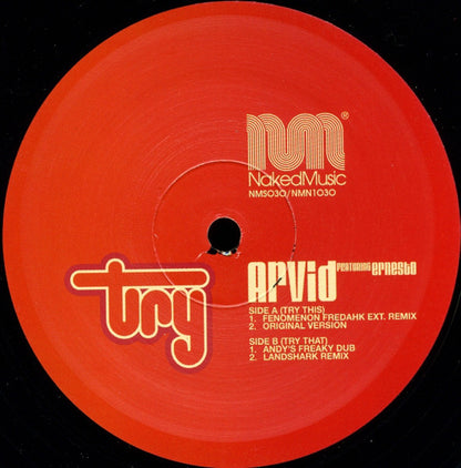 Arvid Niklasson Featuring Ernesto : Try (12")