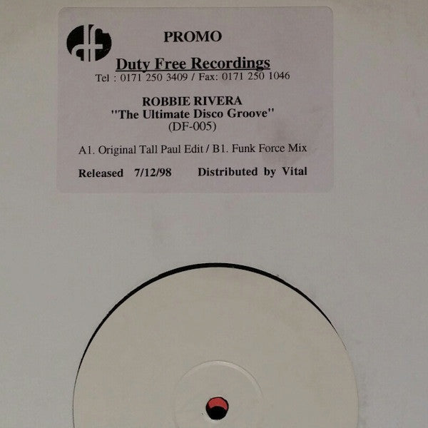 Robbie Rivera : The Ultimate Disco Groove (12", W/Lbl, Sti)