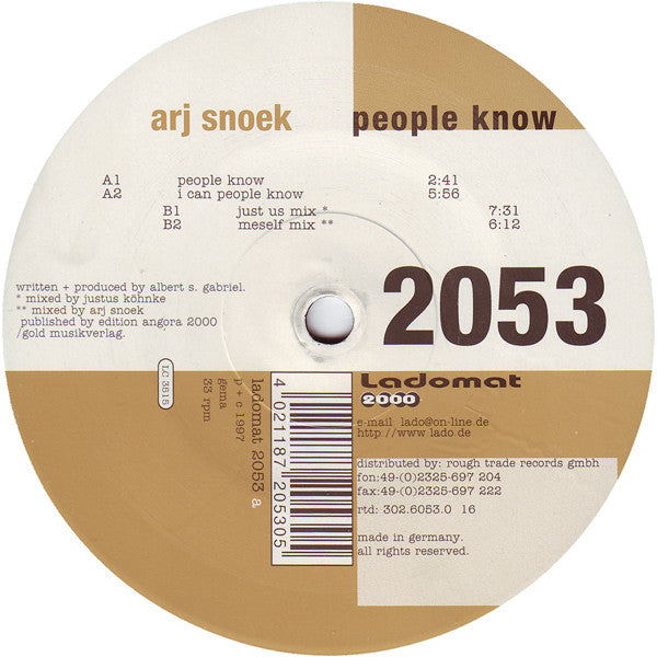 Arj Snoek : People Know (12")