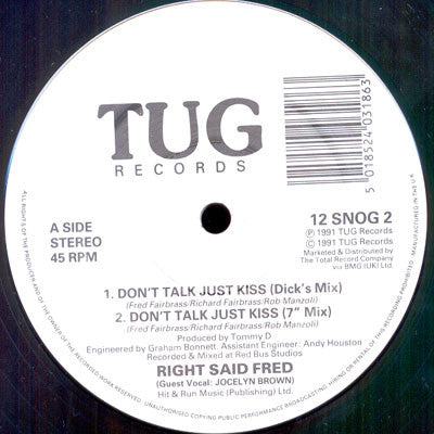 Right Said Fred : Don't Talk Just Kiss (12", Single)