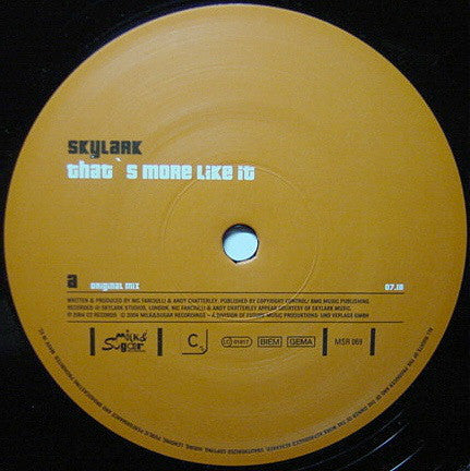 Skylark : That's More Like It (12")