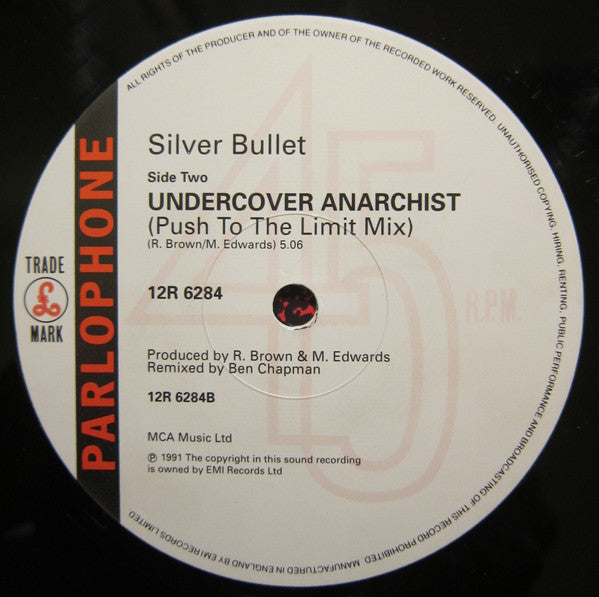 Silver Bullet : Undercover Anarchist (12", Single)