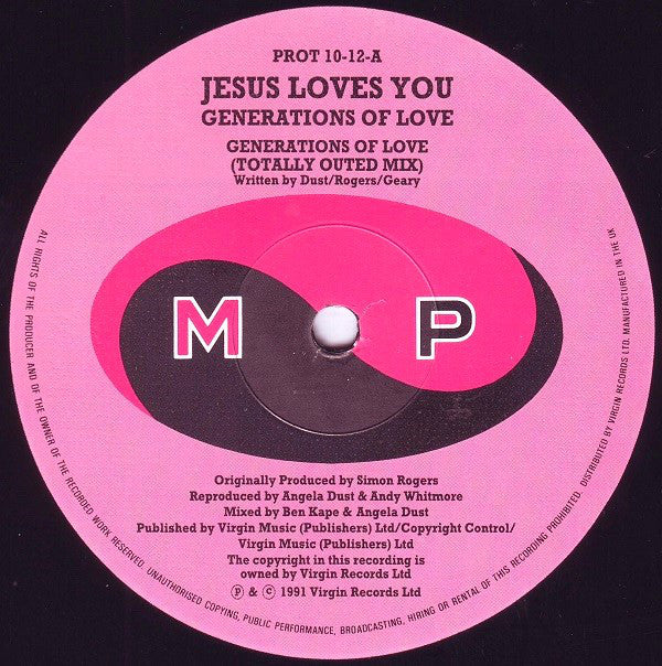 Jesus Loves You : Generations Of Love (12", Single, Pin)