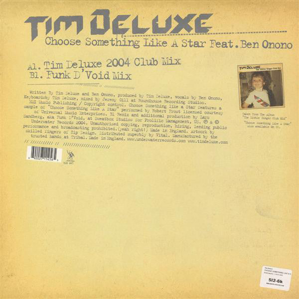 Tim Deluxe : Choose Something Like A Star (12")