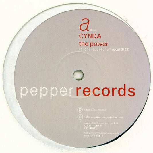 Cynda : The Power (12", Promo)