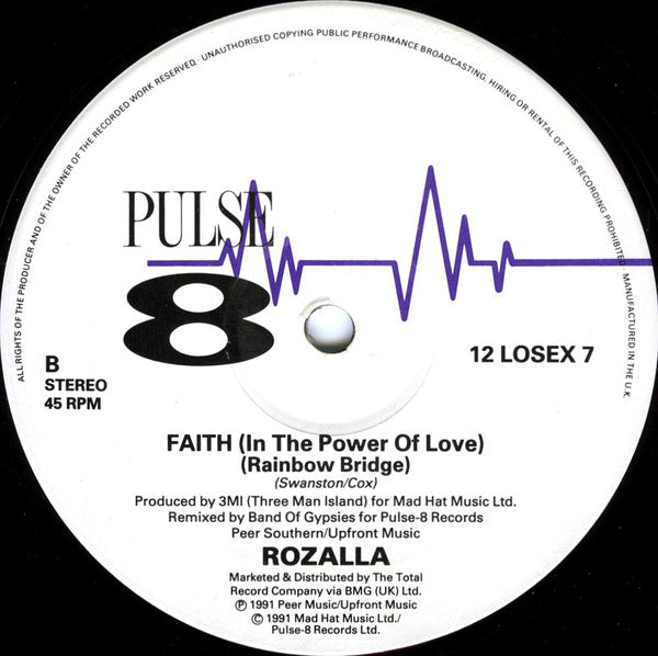 Rozalla : Faith (In The Power Of Love) (Remix) (12")