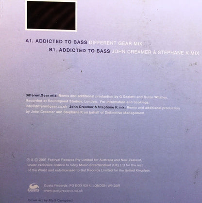 Puretone : Addicted To Bass (12")