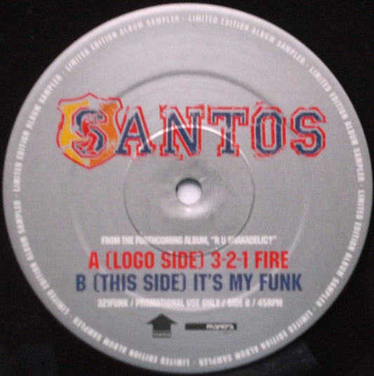 Santos : 3-2-1 Fire (12", Ltd, Promo, Smplr)