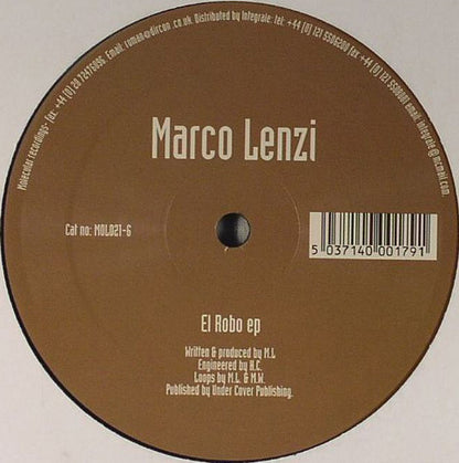 Marco Lenzi : El Robo EP (12", EP)