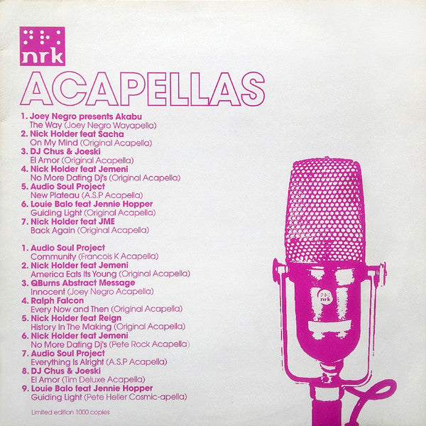 Various : NRK Acapellas (Volume 1) (12", Ltd)
