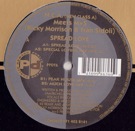 N.C.A.* ( New Class A ) Meets M+S* : Spread Love (12")