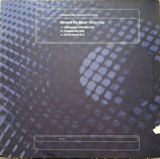 Vincent De Moor : Orion City (12", Promo)