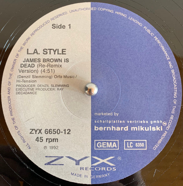 L.A. Style : James Brown Is Dead (Re-Remix & Original Version)  (12")
