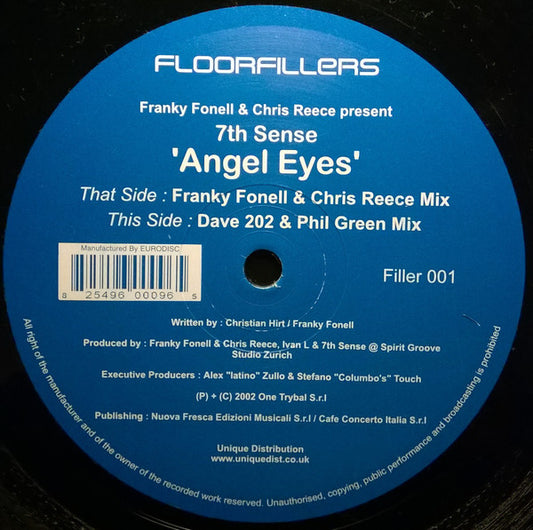 Franky Fonell & Chris Reece Present 7th Sense : Angel Eyes (12")