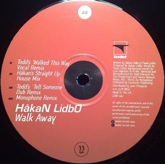 Håkan Lidbo : Walk Away (12")