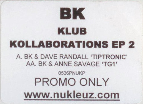 BK : Klub Kollaborations EP 2 (12", EP, Promo, W/Lbl)