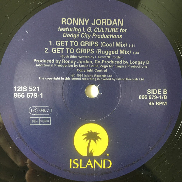 Ronny Jordan : Get To Grips (12")