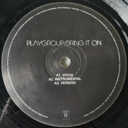 Playgroup : Bring It On / Front 2 Back (12", Single, Promo)