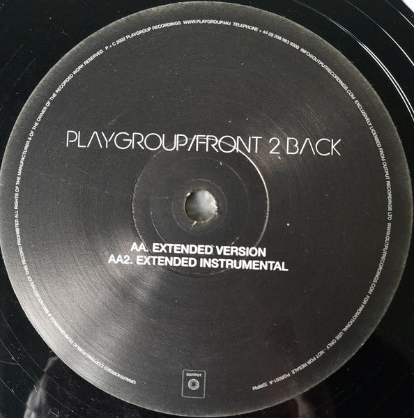 Playgroup : Bring It On / Front 2 Back (12", Single, Promo)
