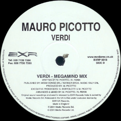 Mauro Picotto : Verdi (12")