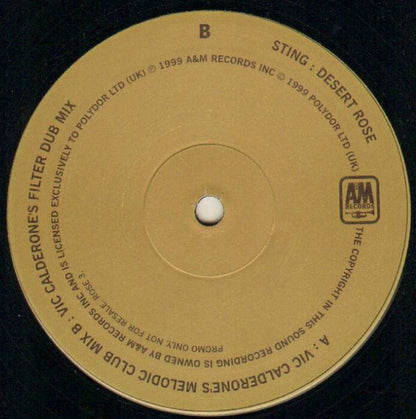 Sting : Desert Rose (Victor Calderone Mixes) (12", Promo)