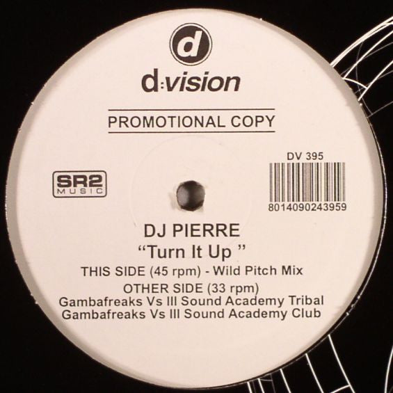 DJ Pierre : Turn It Up (12", Promo)