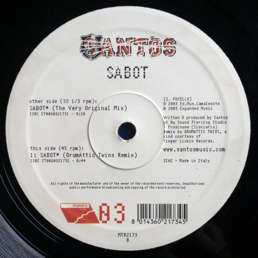 Santos : Sabot (12")