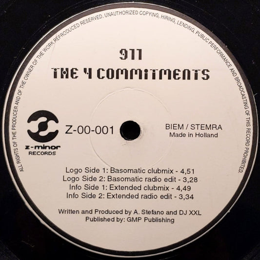 911 : The 4 Commitments (12")