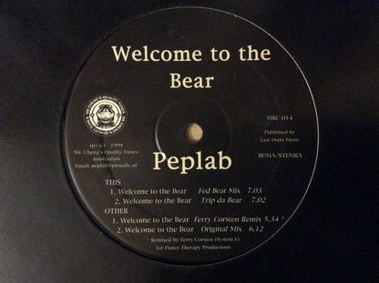 Peplab : Welcome To The Bear (12")