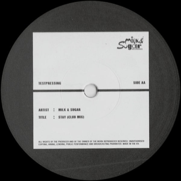 Milk & Sugar : Shut Up (12", TP)