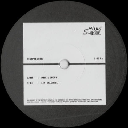 Milk & Sugar : Shut Up (12", TP)