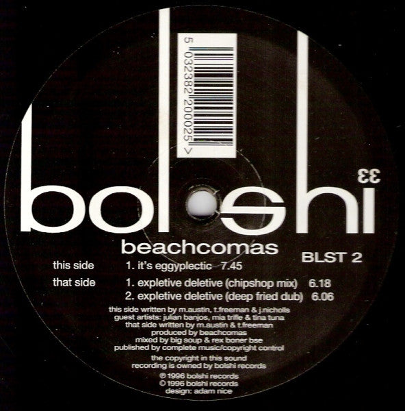 Beachcomas : Expletive Deletive / It's Eggyplectic (12")
