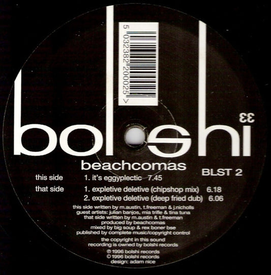 Beachcomas : Expletive Deletive / It's Eggyplectic (12")