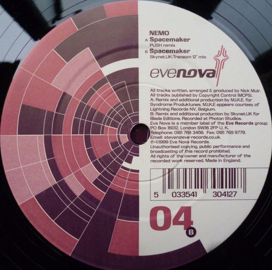 Nemo (5) : Spacemaker (Remixes) (12")