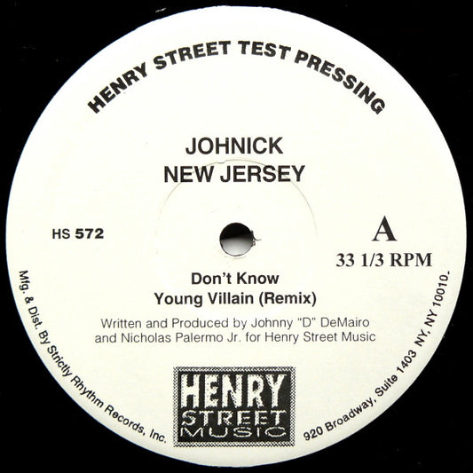 JohNick : New Jersey (12", TP)