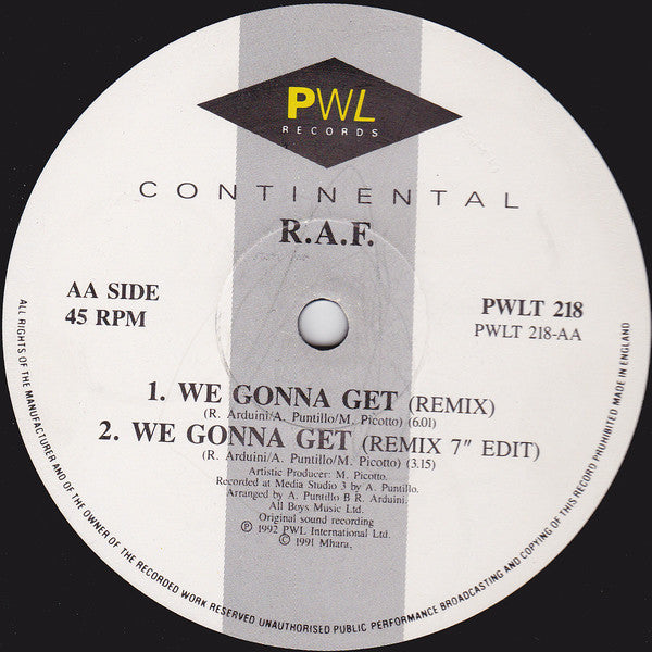 R.A.F. : We've Got To Live Together (12")