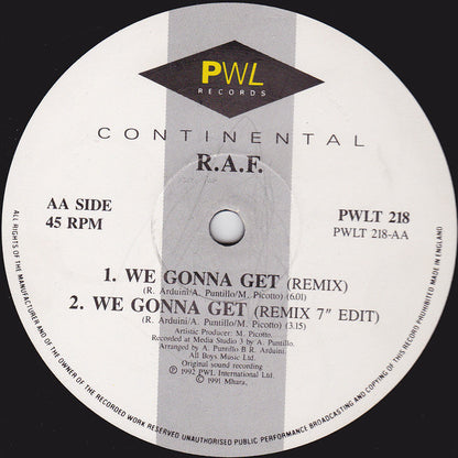 R.A.F. : We've Got To Live Together (12")