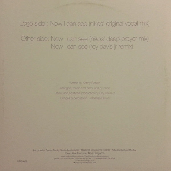 Kenny Bobien : Now I Can See (12")