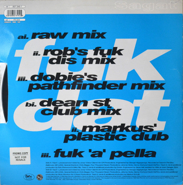 Sagat : Fuk Dat (12")