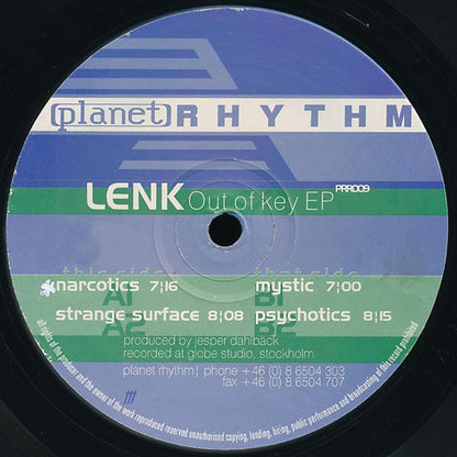 Lenk : Out Of Key EP (12", EP)