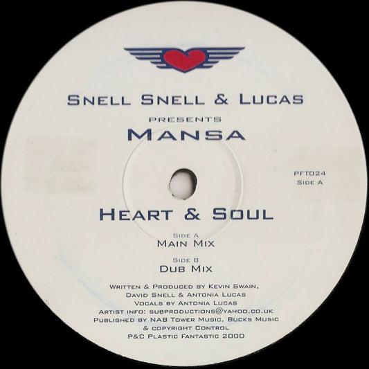 Swain, Snell & Lucas Presents Mansa : Heart & Soul (12")