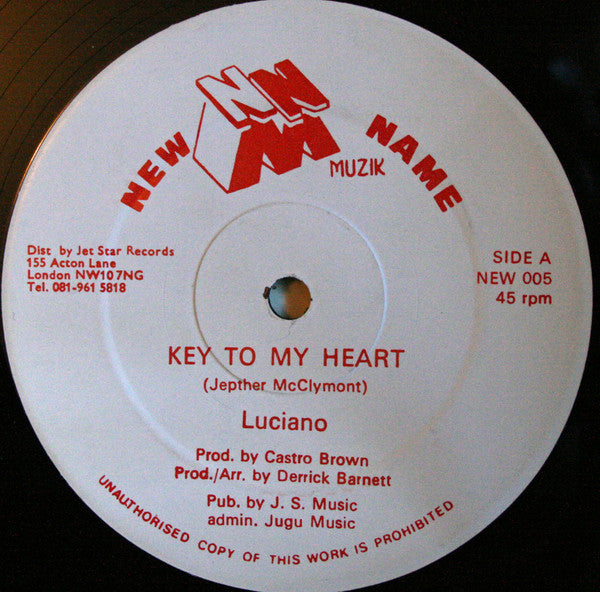 Luciano (2) : Key To My Heart (12", Single)