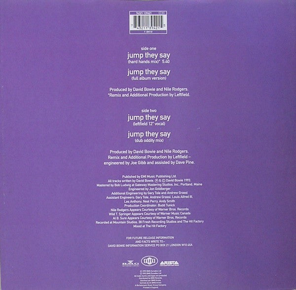 David Bowie : Jump They Say (12", Single)