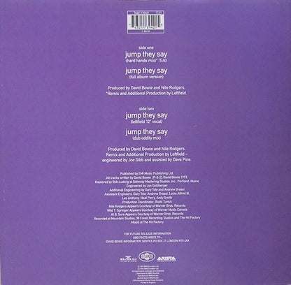 David Bowie : Jump They Say (12", Single)