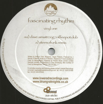 Bhangra Knights : Fascinating Rhythm (12")