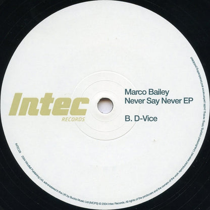 Marco Bailey : Never Say Never EP (12", EP)